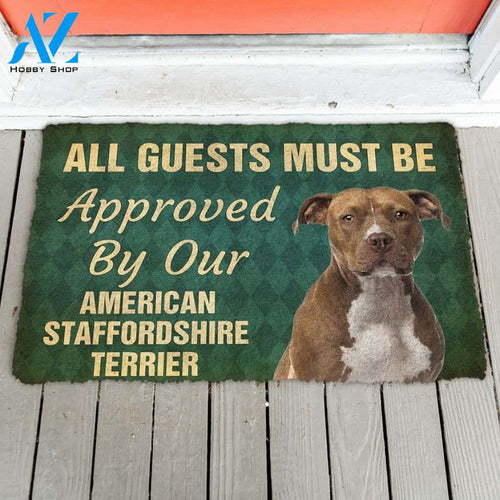 Must Be Approved By Our American Staffordshire Terrier Dog Doormat