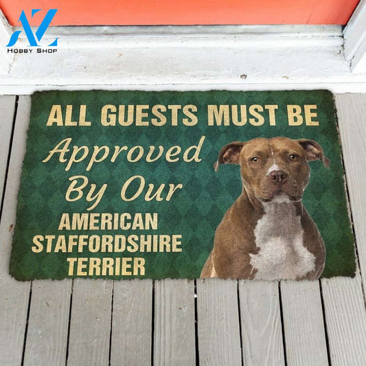 Must Be Approved By Our American Staffordshire Terrier Dog Doormat