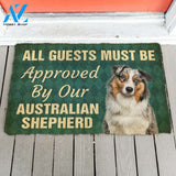 Gearhumans Gearhuman 3D Must Be Approved By Our Australian Shepherd Custom Doormat