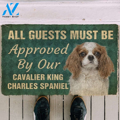 Gearhumans Gearhuman 3D Must Be Approved By Our Cavalier King Charles Spaniel Pinscher Custom Doormat