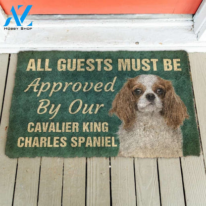 Gearhumans Gearhuman 3D Must Be Approved By Our Cavalier King Charles Spaniel Pinscher Custom Doormat