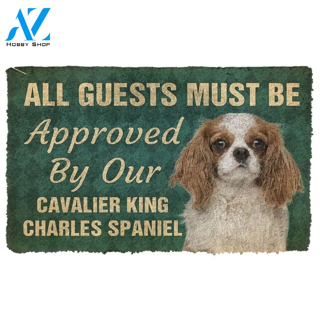 Gearhumans Gearhuman 3D Must Be Approved By Our Cavalier King Charles Spaniel Pinscher Custom Doormat