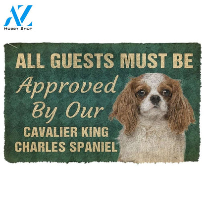 Gearhumans Gearhuman 3D Must Be Approved By Our Cavalier King Charles Spaniel Pinscher Custom Doormat