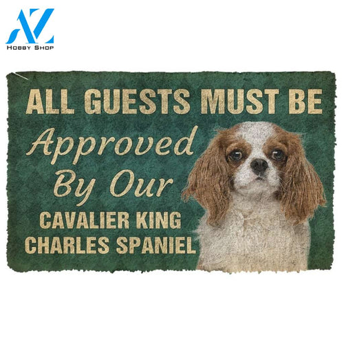 Gearhumans Gearhuman 3D Must Be Approved By Our Cavalier King Charles Spaniel Pinscher Custom Doormat