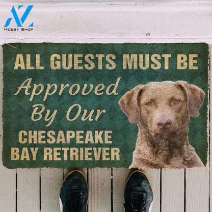 Gearhumans Gearhuman 3D Must Be Approved By Our Chesapeake Bay Retriever Custom Doormat