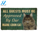 Gearhumans Gearhuman 3D Must Be Approved By Our Maine Coon Cat Custom Doormat