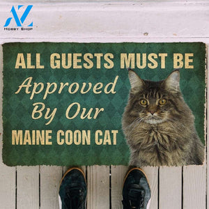 Gearhumans Gearhuman 3D Must Be Approved By Our Maine Coon Cat Custom Doormat