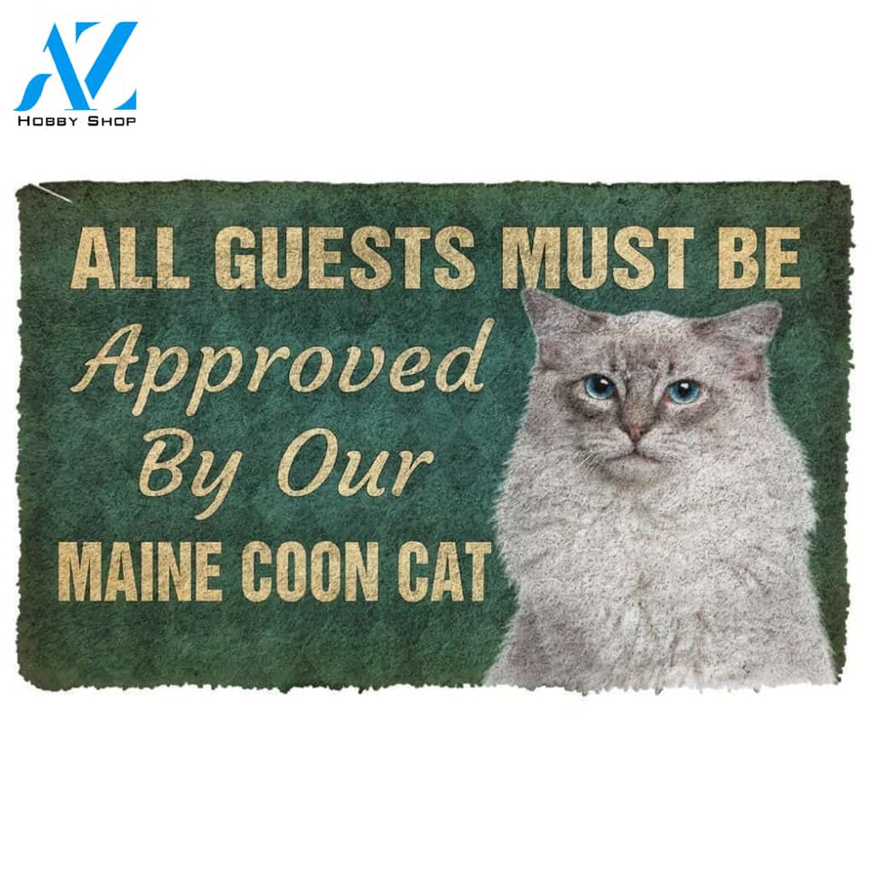 Gearhumans Gearhuman 3D Must Be Approved By Our Maine Coon Cat Custom Doormat