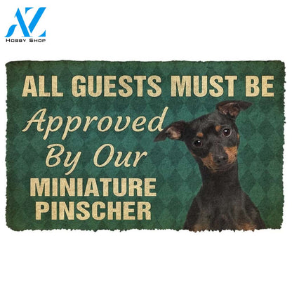 Gearhumans Gearhuman 3D Must Be Approved By Our Miniature Pinscher Custom Doormat