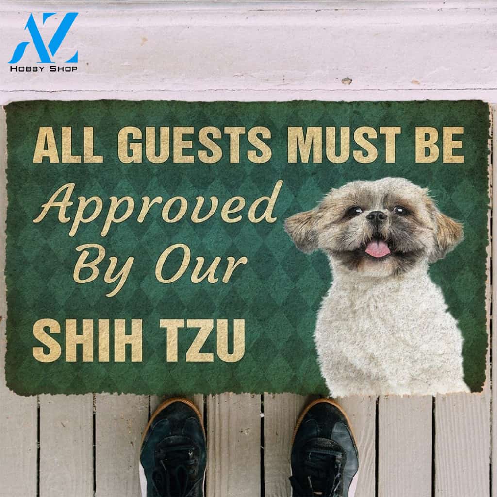 Gearhumans Gearhuman 3D Must Be Approved By Our Shih Tzu Custom Doormat