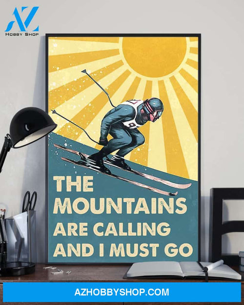 Must Go Skiing Vertical Canvas Wall Art, Wall Decor Visual Art