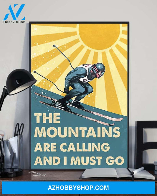 Must Go Skiing Vertical Canvas Wall Art, Wall Decor Visual Art