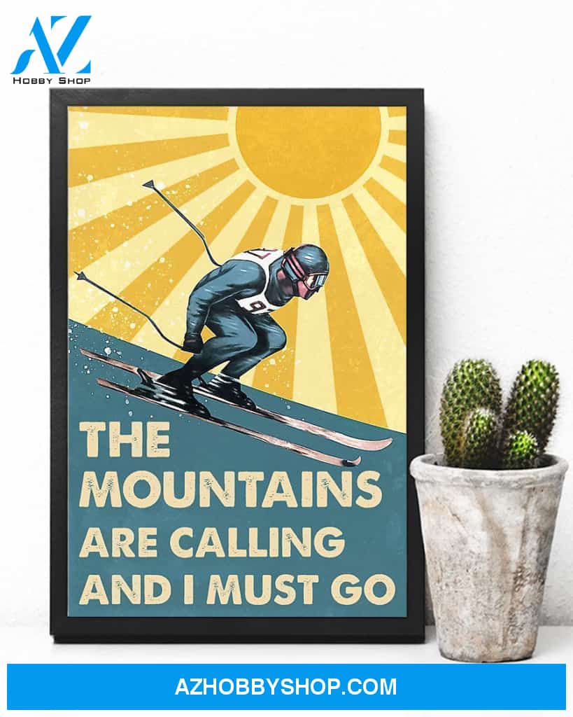 Must Go Skiing Vertical Canvas Wall Art, Wall Decor Visual Art
