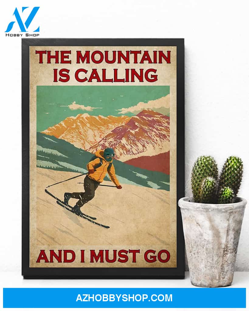 Must Go Skiing Vertical Canvas Wall Art, Wall Decor Visual Art