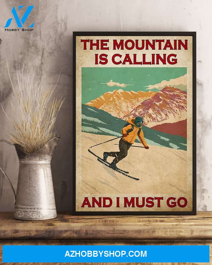 Must Go Skiing Vertical Canvas Wall Art, Wall Decor Visual Art
