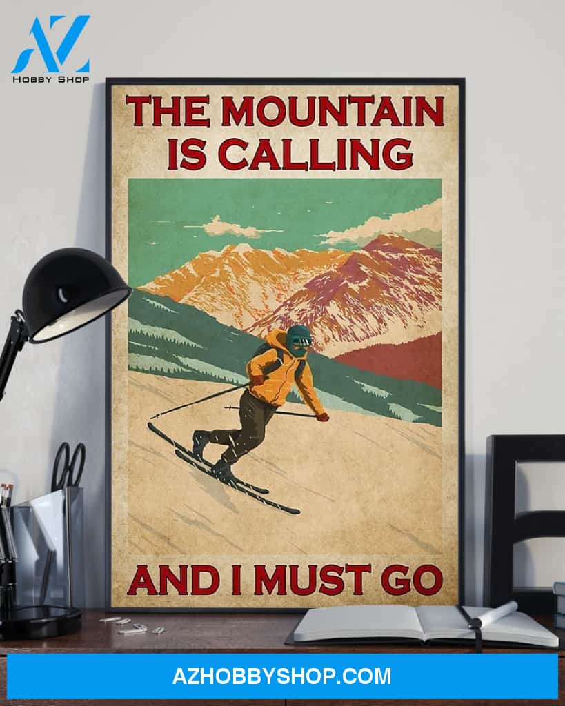 Must Go Skiing Vertical Canvas Wall Art, Wall Decor Visual Art