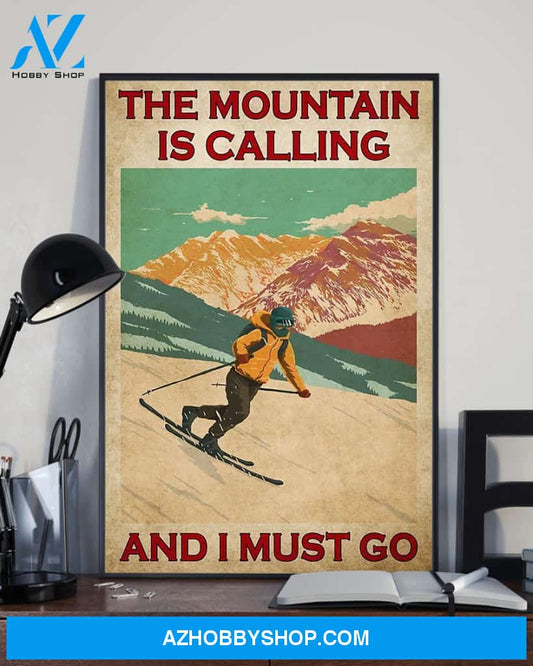 Must Go Skiing Vertical Canvas Wall Art, Wall Decor Visual Art