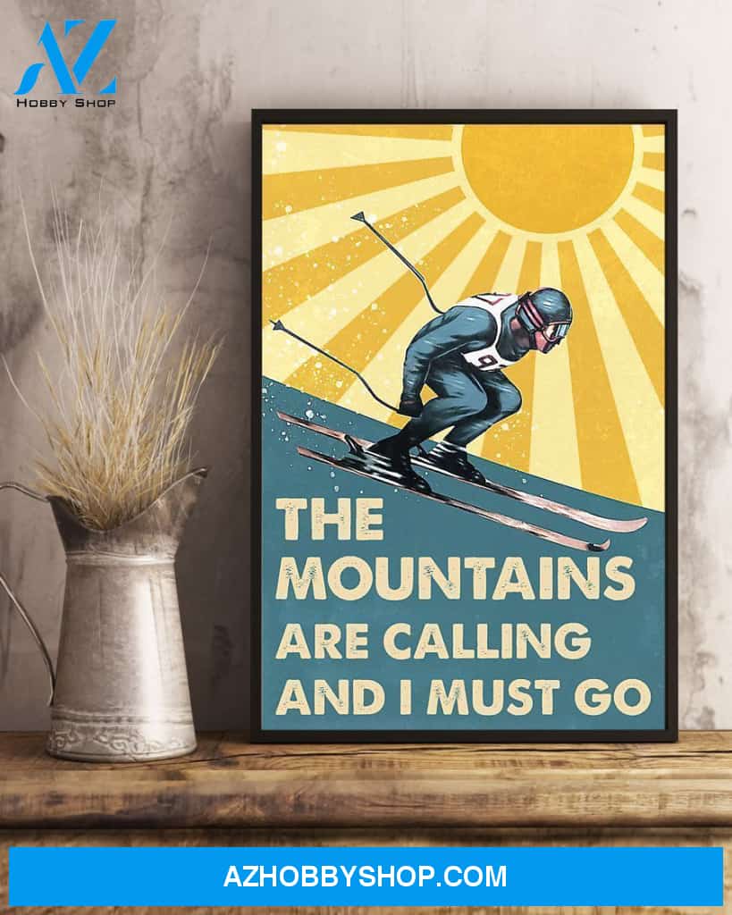 Must Go Skiing Vertical Canvas Wall Art, Wall Decor Visual Art