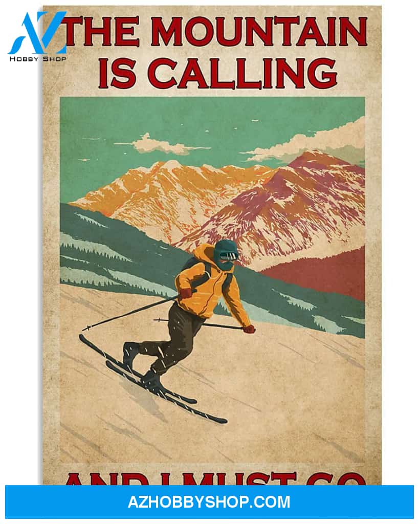Must Go Skiing Vertical Canvas Wall Art, Wall Decor Visual Art