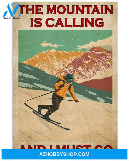 Must Go Skiing Vertical Canvas Wall Art, Wall Decor Visual Art