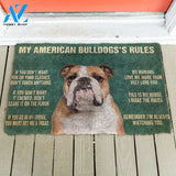 Gearhumans Gearhuman 3D My American Bulldog's Rules Doormat