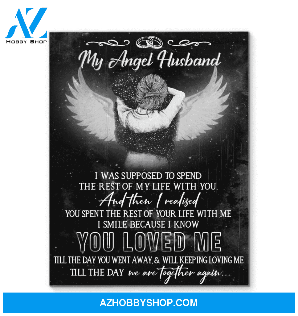 My Angel Husband Decor Canvas Wall Art