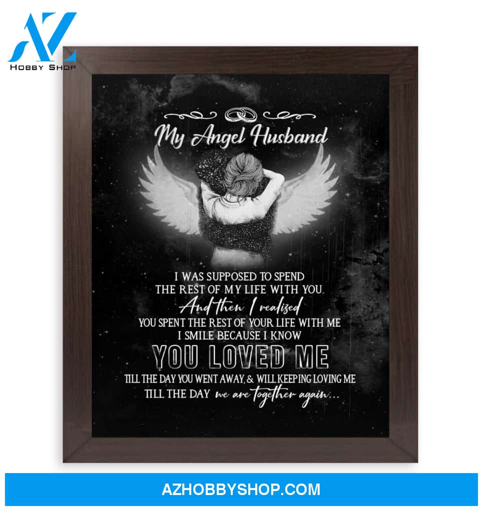 My Angel Husband Decor Canvas Wall Art