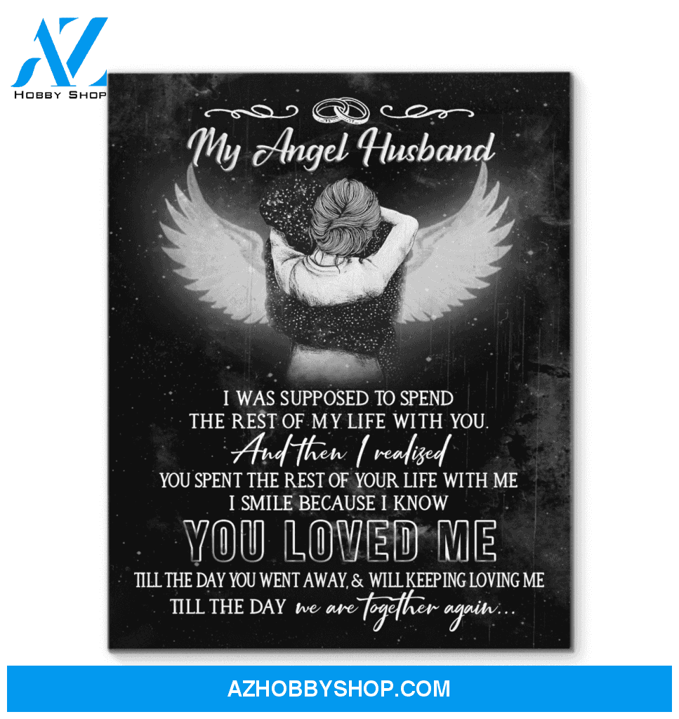 My Angel Husband Decor Canvas Wall Art