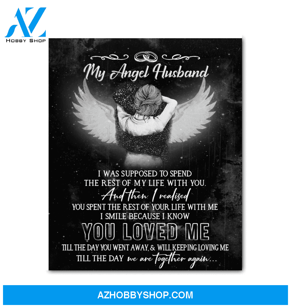 My Angel Husband Decor Canvas Wall Art