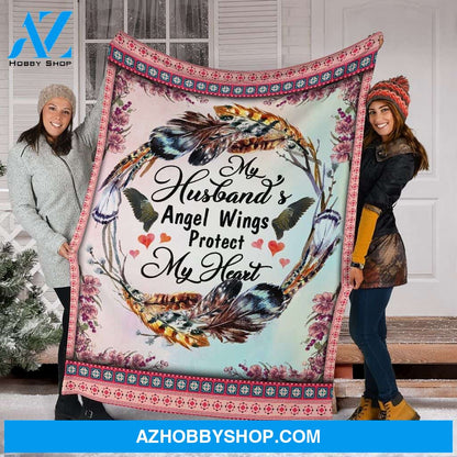 My Angel Husband Fleece Blanket