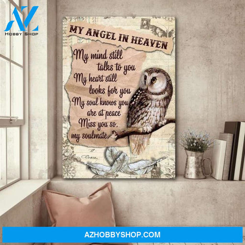 My angel in heaven - My mind still talks to you Heaven Portrait Canvas Prints - Wall Art