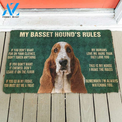 Gearhumans Gearhuman 3D My Basset Hound's Rules Doormat