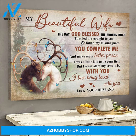 My beautiful wife - I love being loved with you - Wife Landscape Canvas Prints - Wall Art