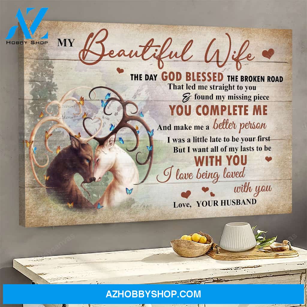 My beautiful wife - I love being loved with you - Wife Landscape Canvas Prints - Wall Art