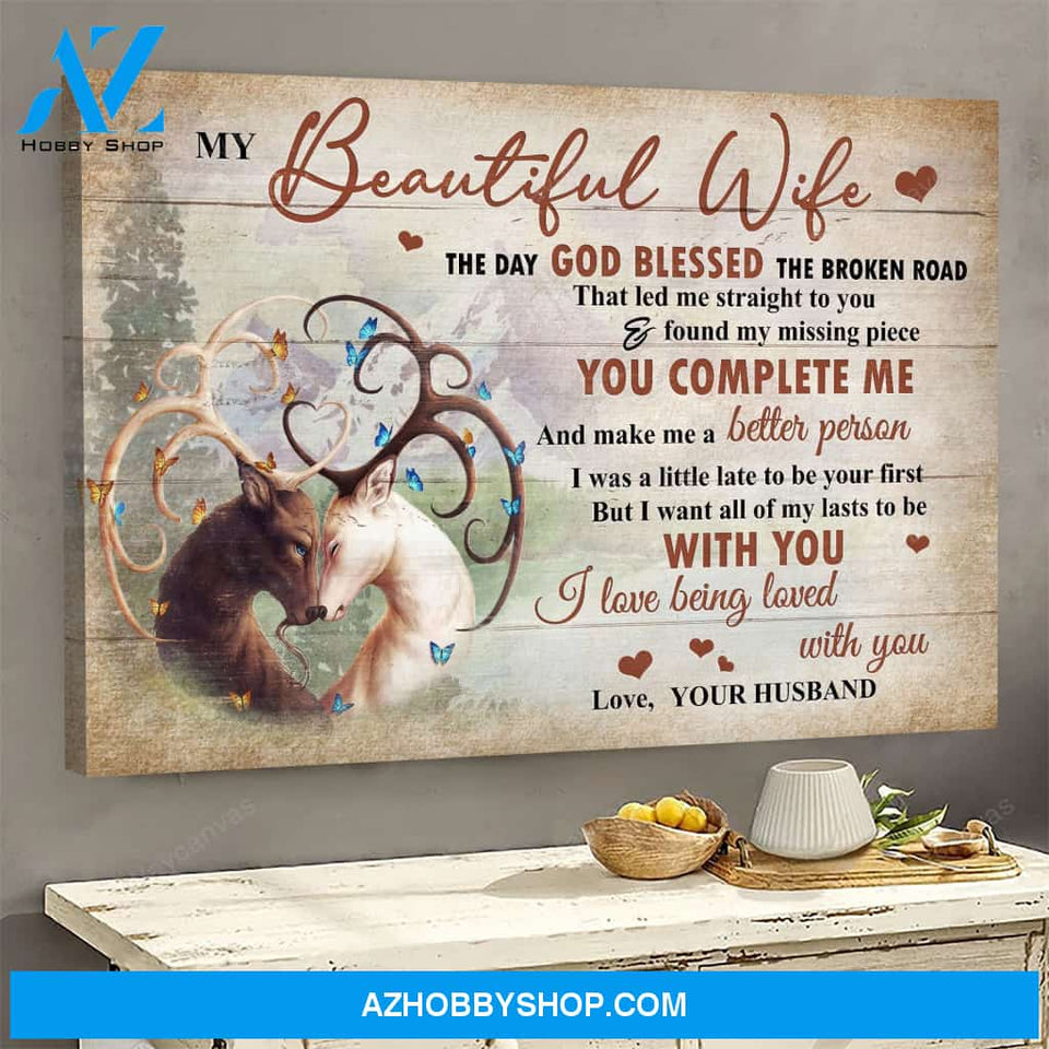 My beautiful wife - I love being loved with you - Wife Landscape Canvas Prints - Wall Art