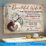My beautiful wife - I love being loved with you - Wife Landscape Canvas Prints - Wall Art