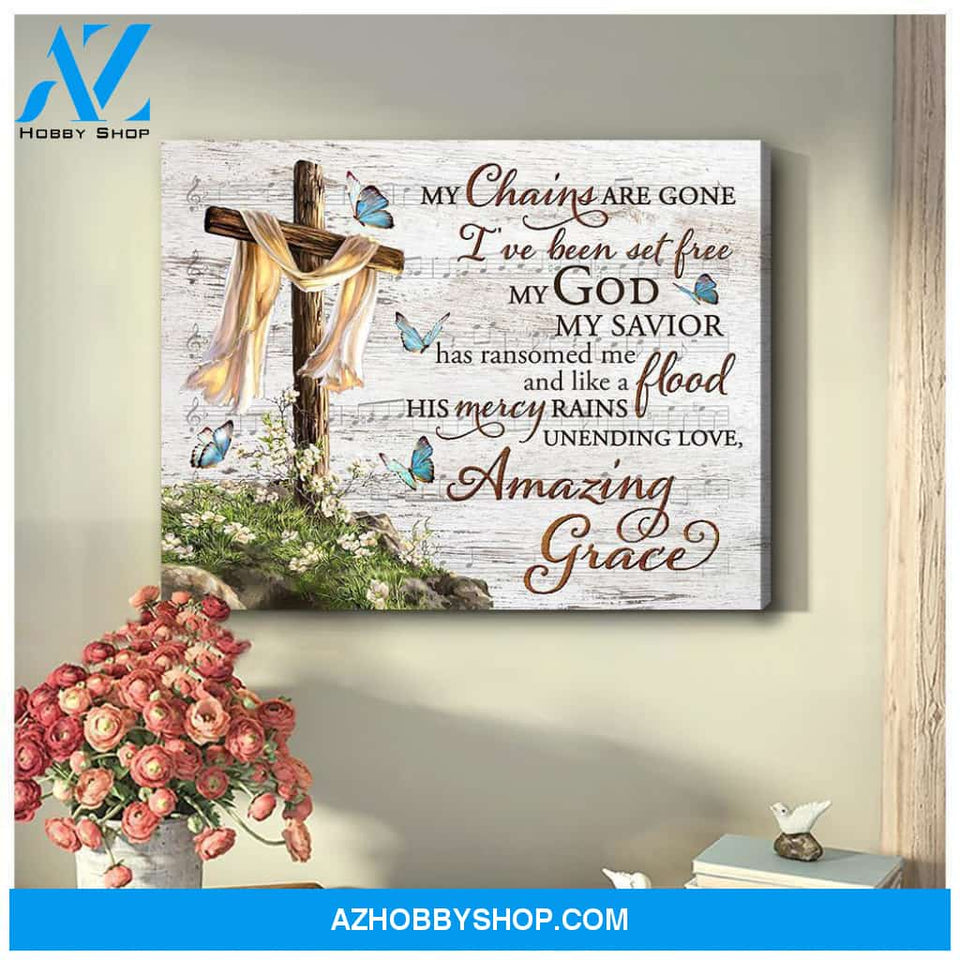 Zalooo My Chains Are Gone Butterfly Wall Art Canvas