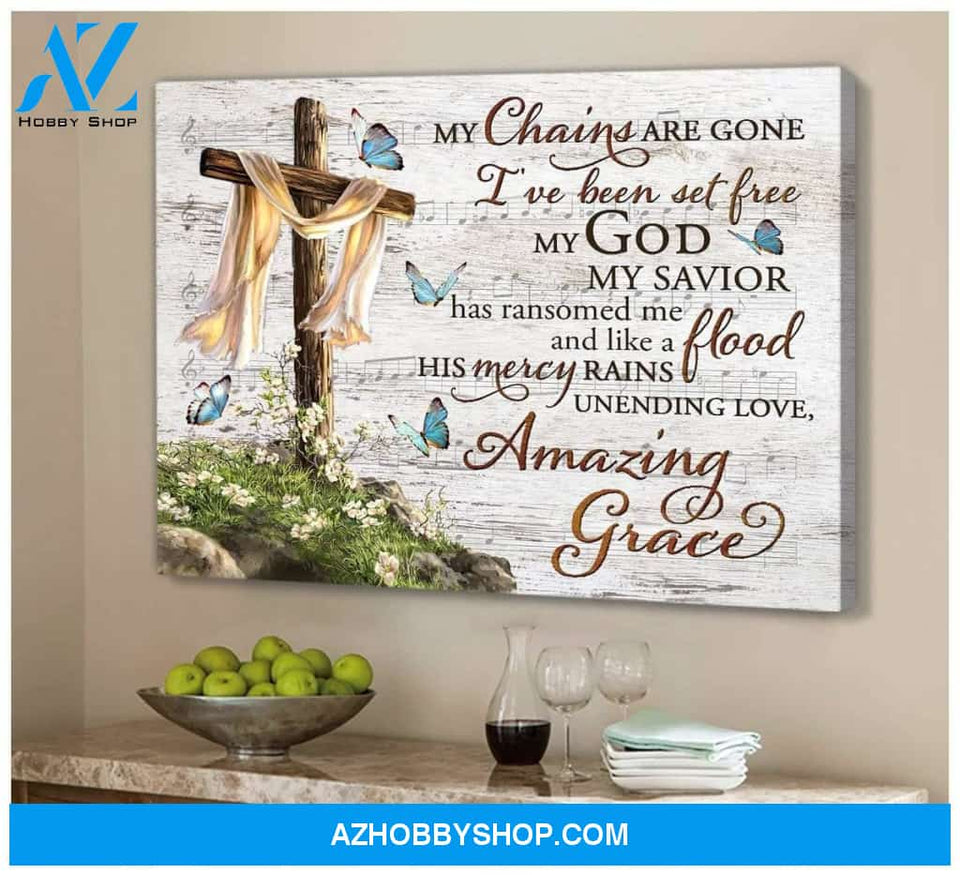 Zalooo My Chains Are Gone Butterfly Wall Art Canvas