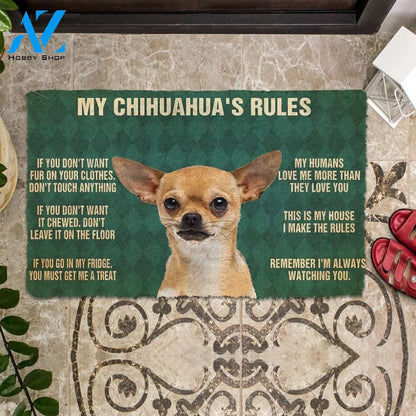 Gearhumans Gearhuman 3D My Chihuahua's Rules Doormat