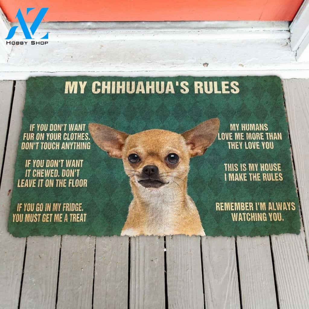 Gearhumans Gearhuman 3D My Chihuahua's Rules Doormat