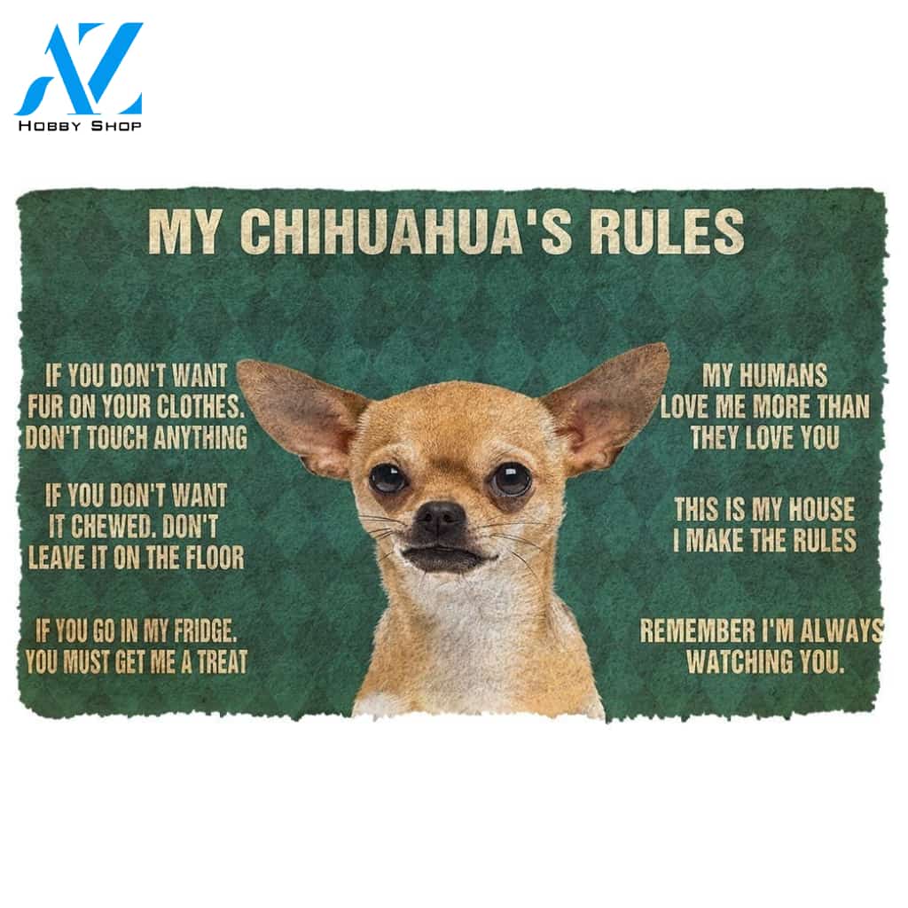 Gearhumans Gearhuman 3D My Chihuahua's Rules Doormat