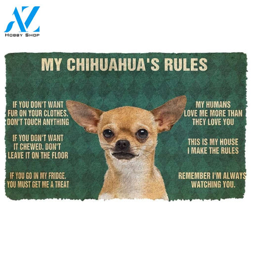 Gearhumans Gearhuman 3D My Chihuahua's Rules Doormat