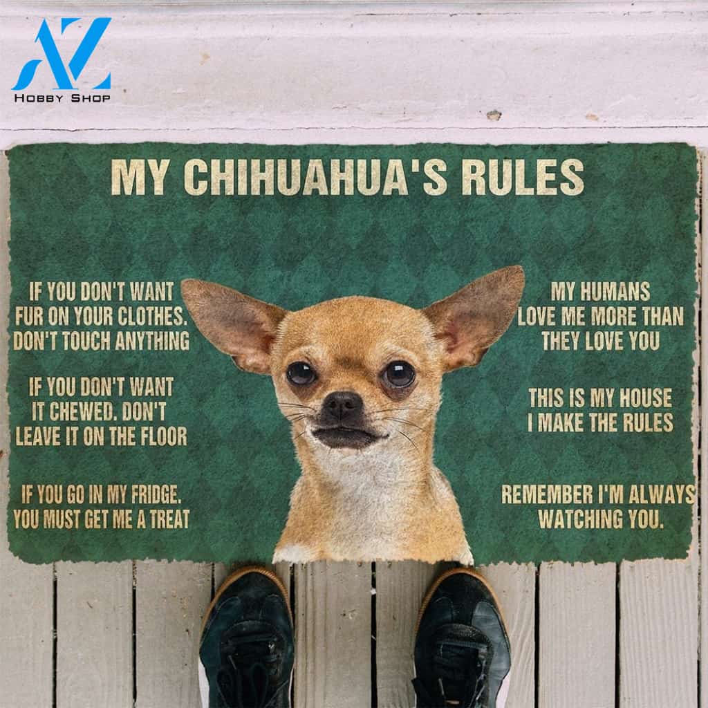 Gearhumans Gearhuman 3D My Chihuahua's Rules Doormat