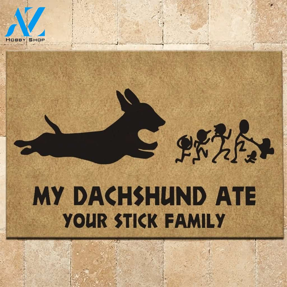 My Dachshund Ate Your Stick Family Doormat
