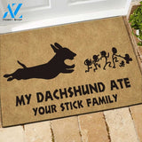 My Dachshund Ate Your Stick Family Doormat