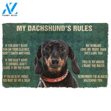 My Dachshund's Rules Doormat Welcome Mat Housewarming Gift Home Decor Funny Doormat Gift For Dog Lovers