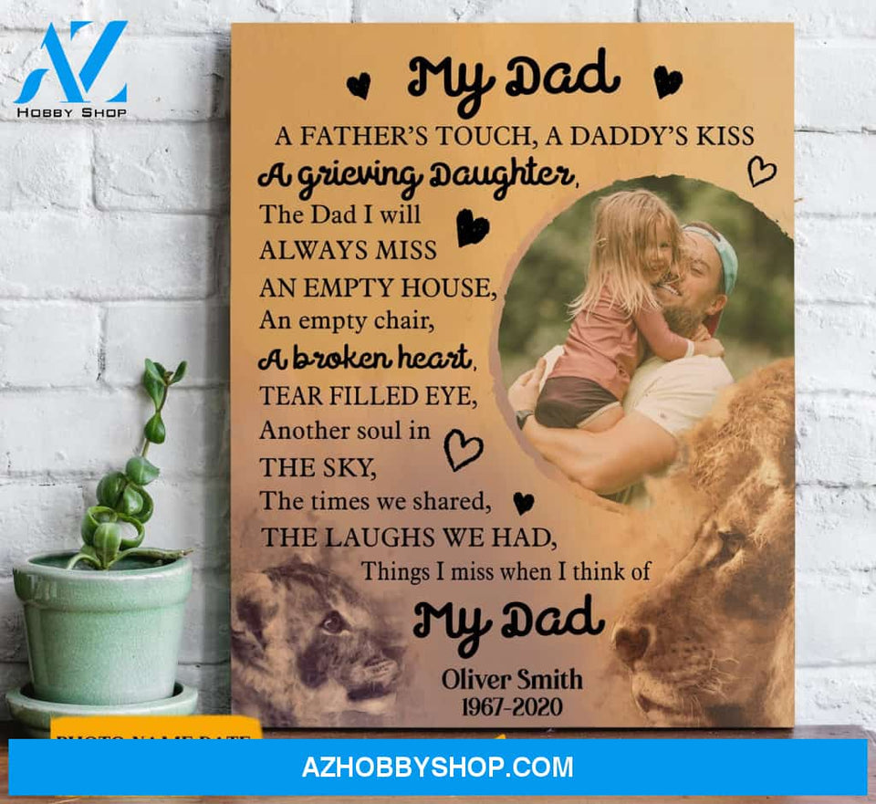 My Dad Upload Photo Personalized Canvas