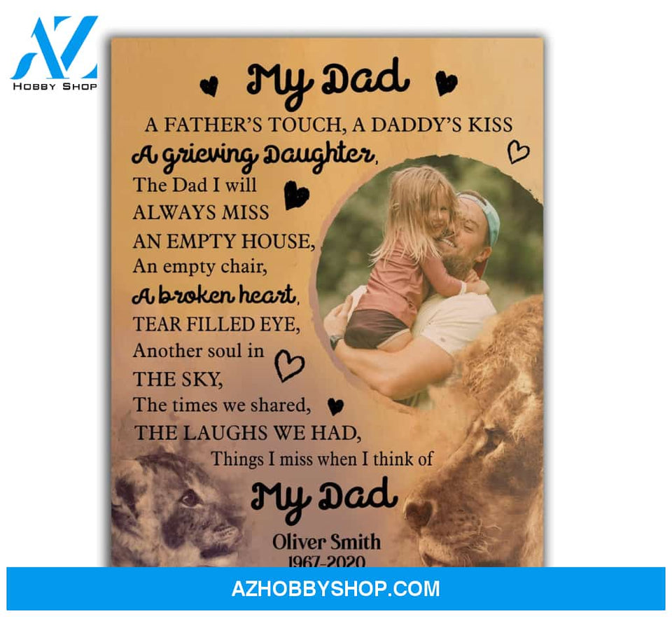 My Dad Upload Photo Personalized Canvas