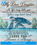 My Dear Daughter Canvas From Mom Turtle Canvas Full Size Canvas Wall Art Wherever Your Journey In Life May Take You