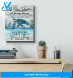 My Dear Daughter Canvas From Mom Turtle Canvas Full Size Canvas Wall Art Wherever Your Journey In Life May Take You